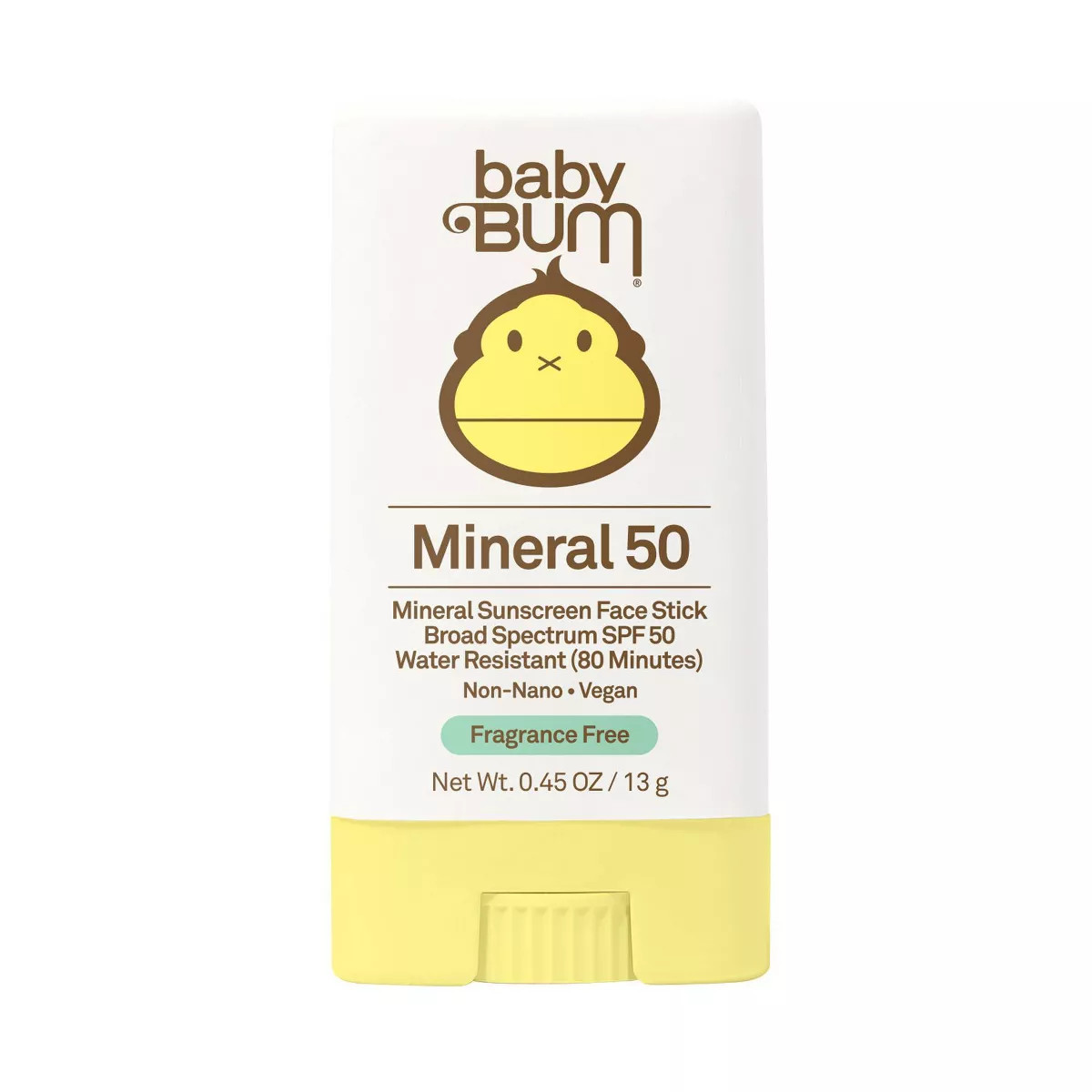 Baby Bum Mineral Sunscreen Face Stick Fragrance Free - SPF 50 - 0.45oz | Target