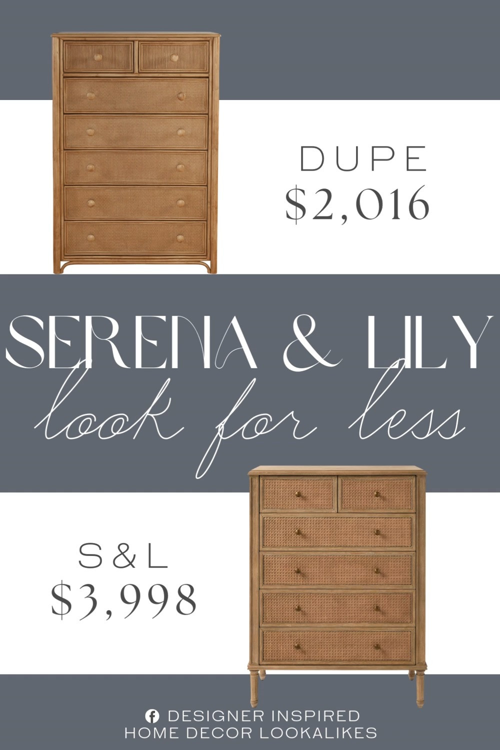Inspired by Serena & Lily Cane Dresser. Cane Front Dresser. Rattan Drawer Dresser. Natural Cane Storage Cabinet. Woven Cane Furniture. Woven Front Drawer Chest. Modern Bedroom Dresser. Bedroom Storage Dresser. Modern Coastal Furniture. 

Home more affordable option find copy cat similar look for less budget friendly affordable cheap cheaper beautiful pretty. Clearance sale coupon code discount code promo code luxury lookalike look a like Inspo inspiration inspired by idea ideas Love like these? I share multiple every day in my FB group.
#serenaandlilyinspired #drawerdresser #dresser #bedroomstorage #bedsidetable #furniturefinds #dressercabinet #bedroominspo 

 #LTKHome