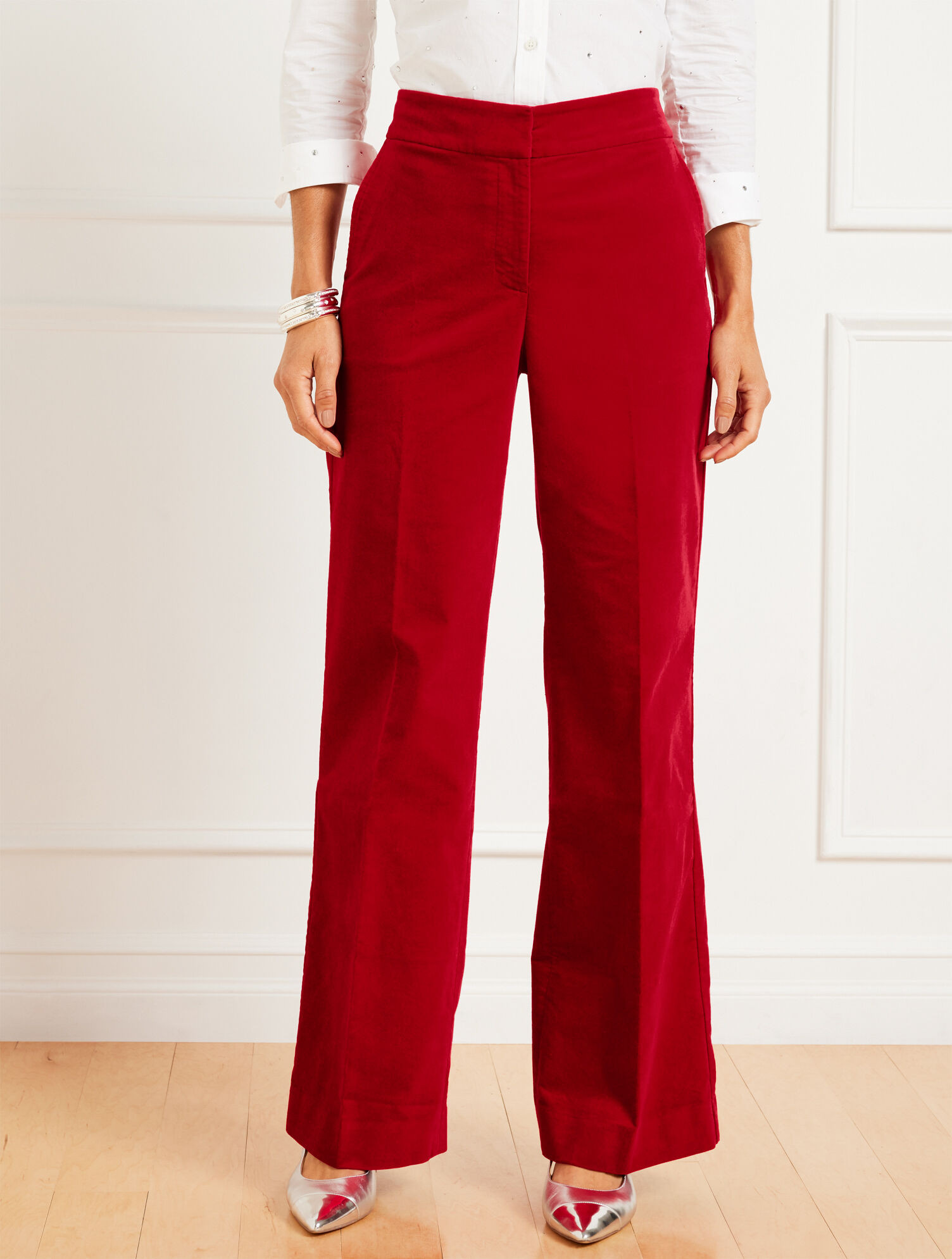 Velveteen Wide Leg Pants | Talbots