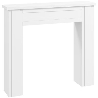HOMCOM Modern Fireplace Mantel, Freestanding Fireplace Surround for Electric Fireplaces with Leg, 44.7" W x 40" H, White | Target