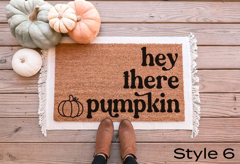 Hey There Pumpkin Doormat Fall Welcome Mat Fall Decor Funny - Etsy | Etsy (US)