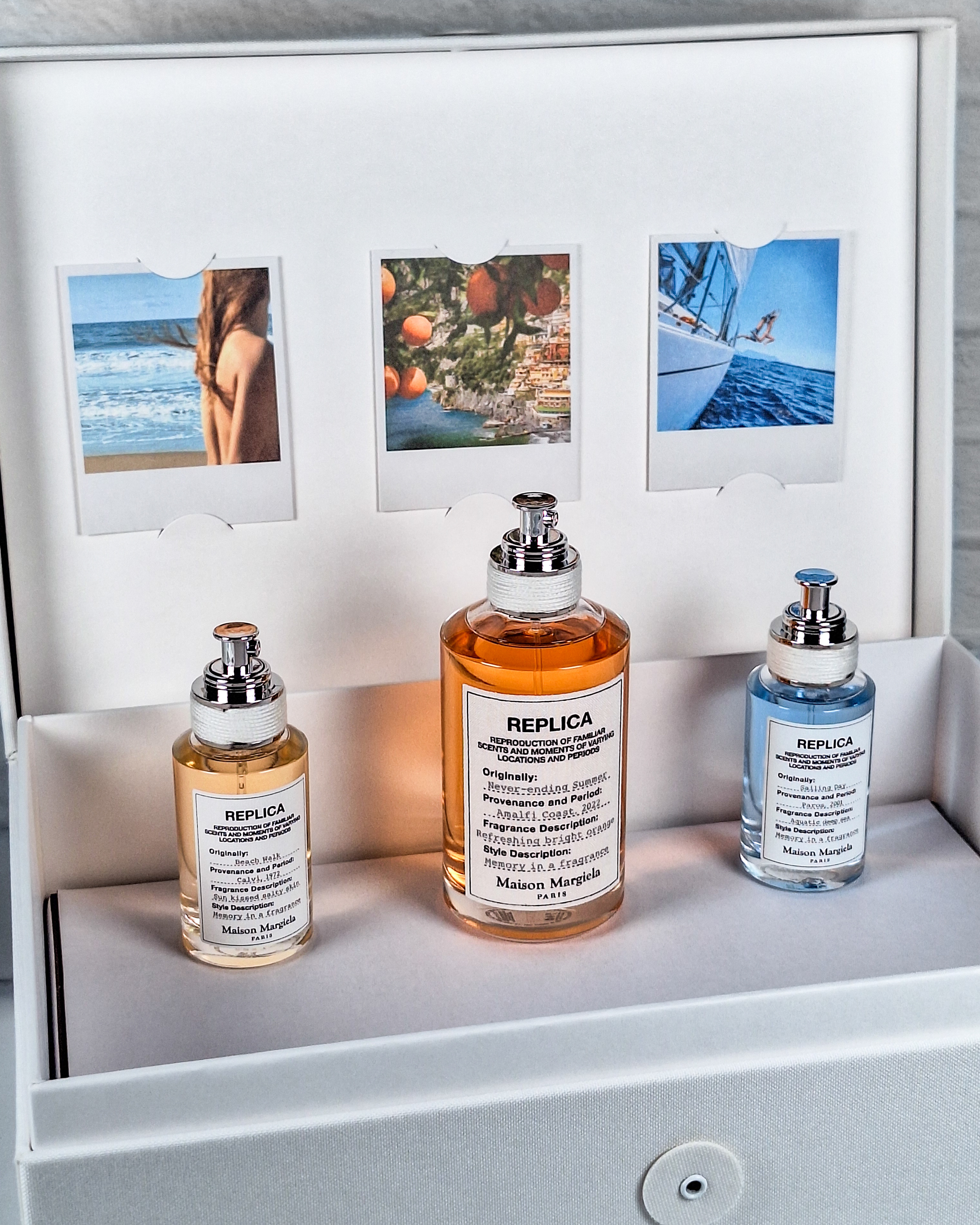 Summer memories in every spritz ☀️ 

Beach Walk 
Never Ending Summer 
Sailing Day 

Maison Margiela Fragrances  

 #LTKSeasonal #LTKSaleAlert #LTKBeauty