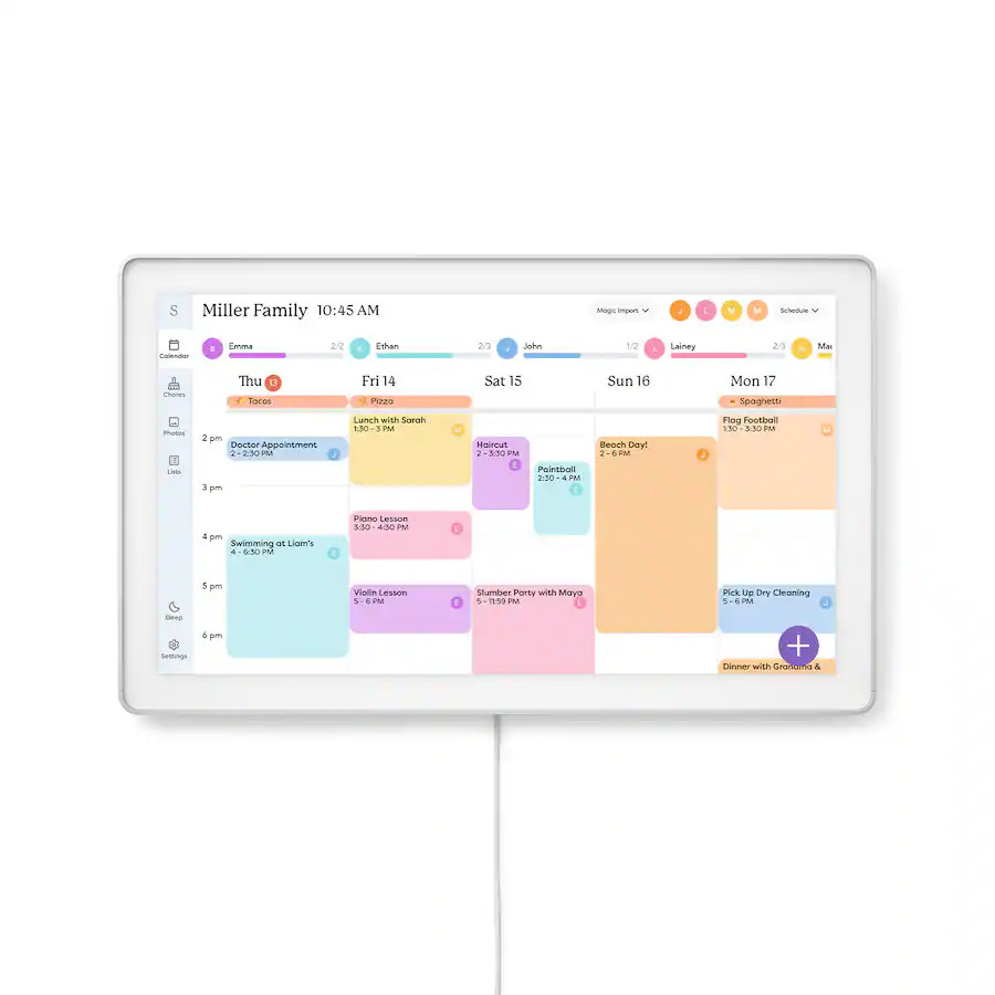 Skylight - Calendar Max: 27 inch Touchscreen Smart Calendar and Family Organizer - Aluminum | Best Buy U.S.