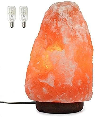 7 Inch Himalayan Salt Lamp with Dimmer Cord - Night Light Natural Crystal Rock Classic Wood Base ... | Amazon (US)