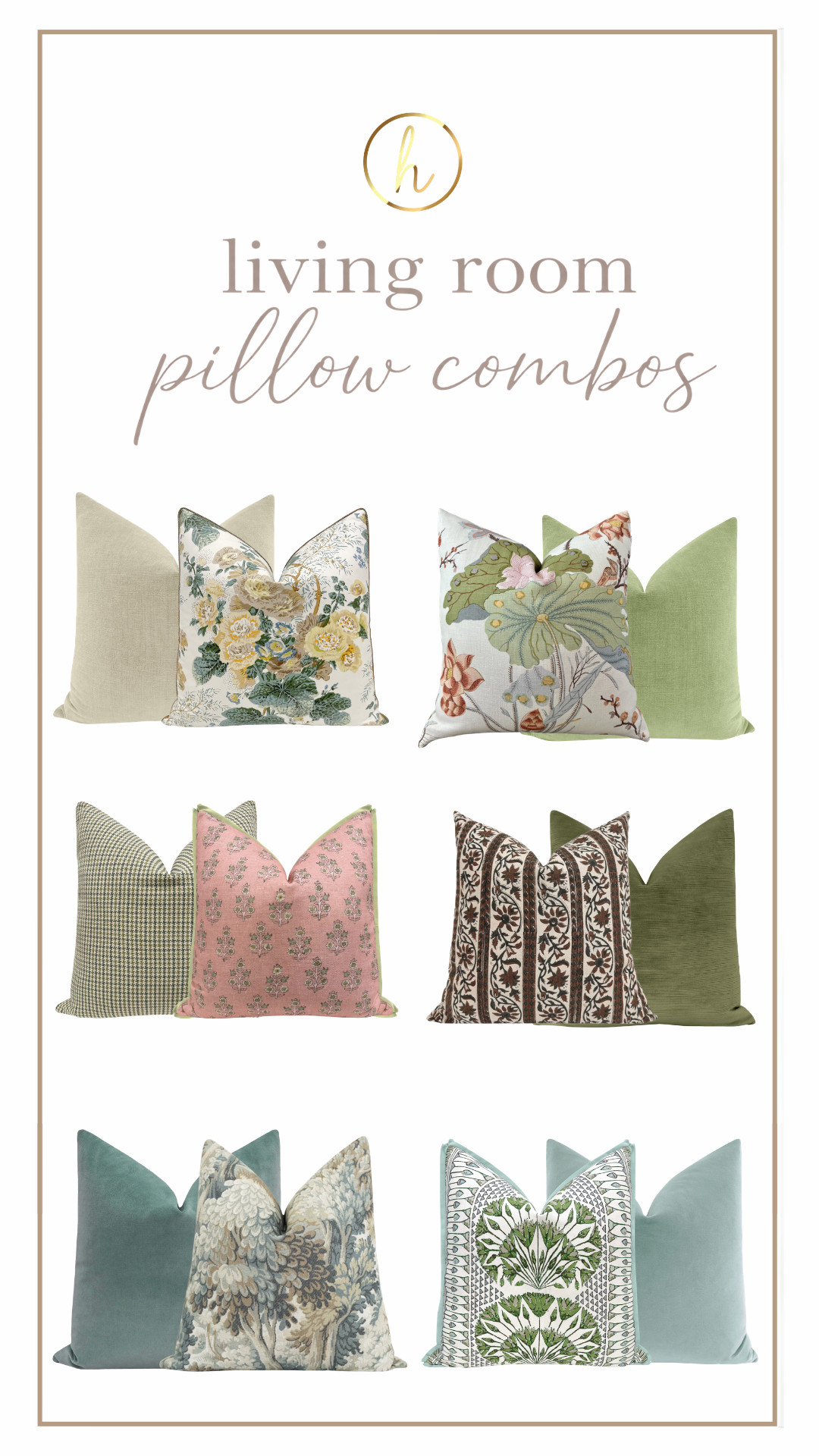 Are you in need of a living room refresh? ✨
These pillow combos are designed to add color, pattern, and that polished, designer look without overthinking it. 

Designer tip 🤫 Use 22” x 22" pillow covers with a 24” x 24"  insert for that full, plush, high-end look. 

You can shop our favorites here!



#LTKHome #LTKDesign #LTKStyle #LTKDecor #LTKInspiration 

 