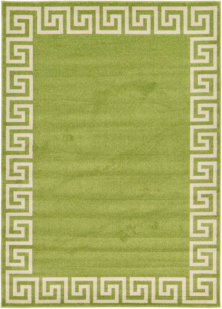 Unique Loom Athens Collection Classic Geometric Modern Border Design Area Rug, 7 ft x 10 ft, Ligh... | Amazon (US)