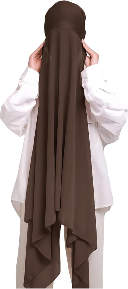 Lina & Lily Muslim Chiffon Instant Hijab Head Scarf with Matching Tie Back Jersey Undercap | Amazon (US)