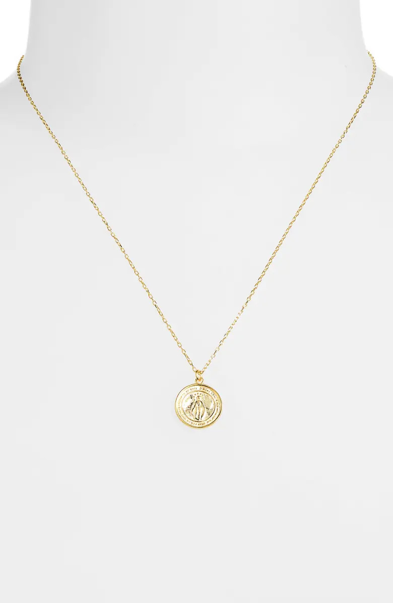 Virgin Mary Coin Pendant Necklace | Nordstrom