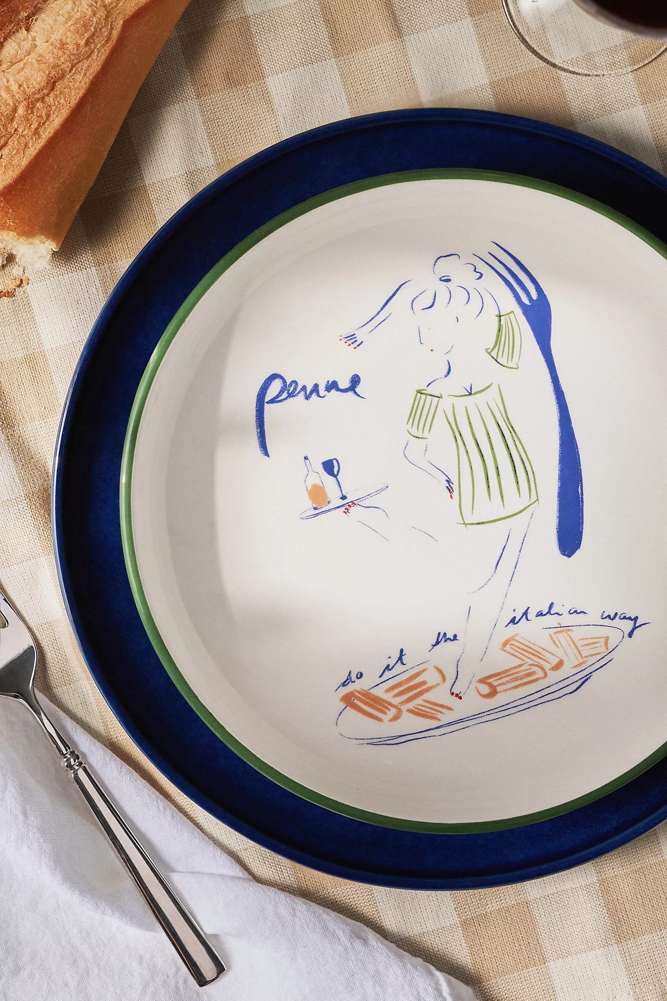 Das Rotes Rabbit Italian Earthenware Pasta Bowl | Anthropologie (US)