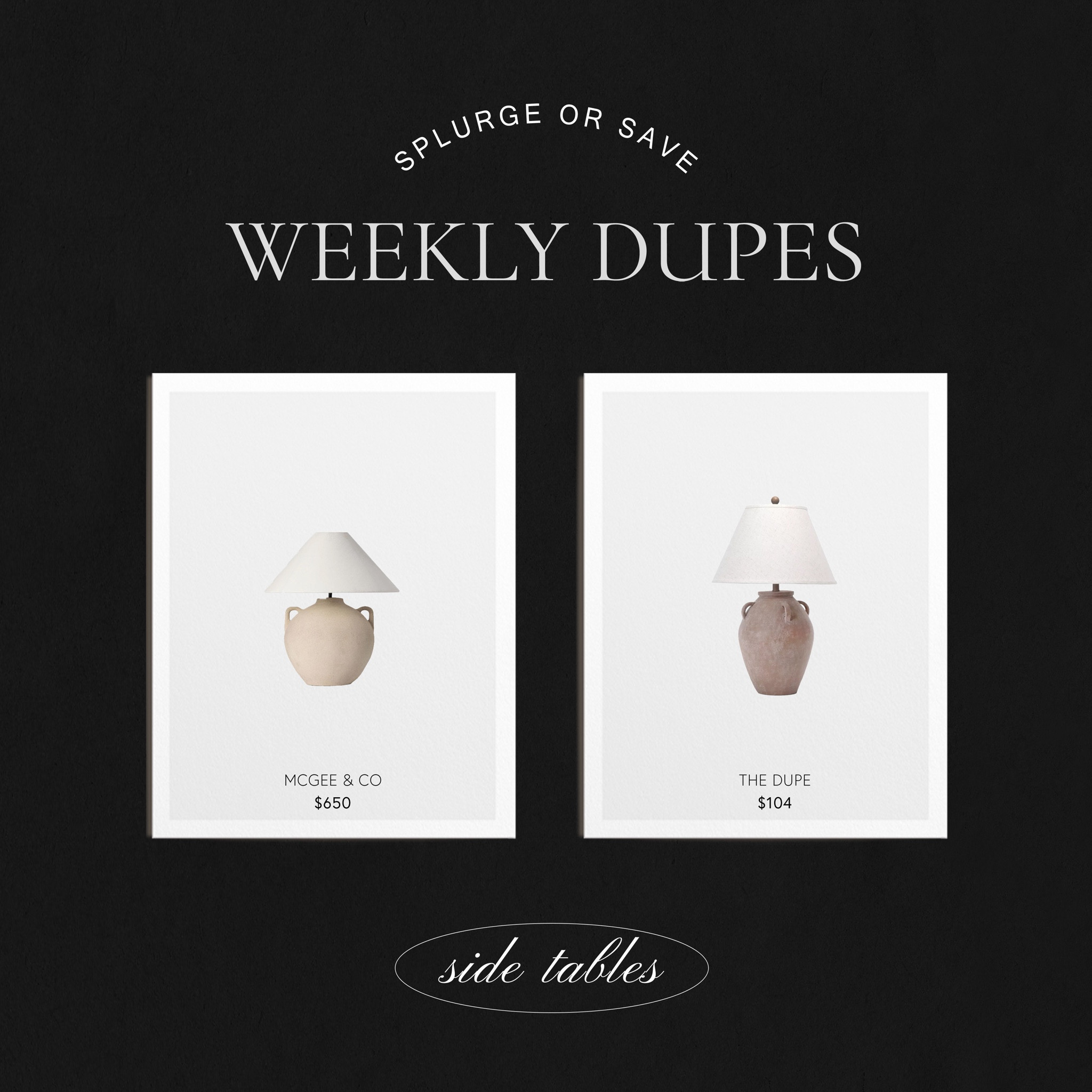 McGee and Co Aged rustic ceramic pottery vase table lamp dupe