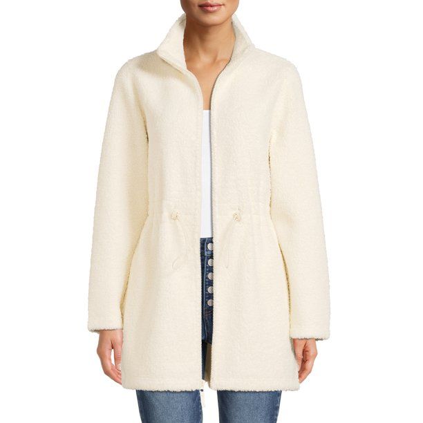 Time And Tru Women's Sherpa Waist Jacket - Walmart.com | Walmart (US)