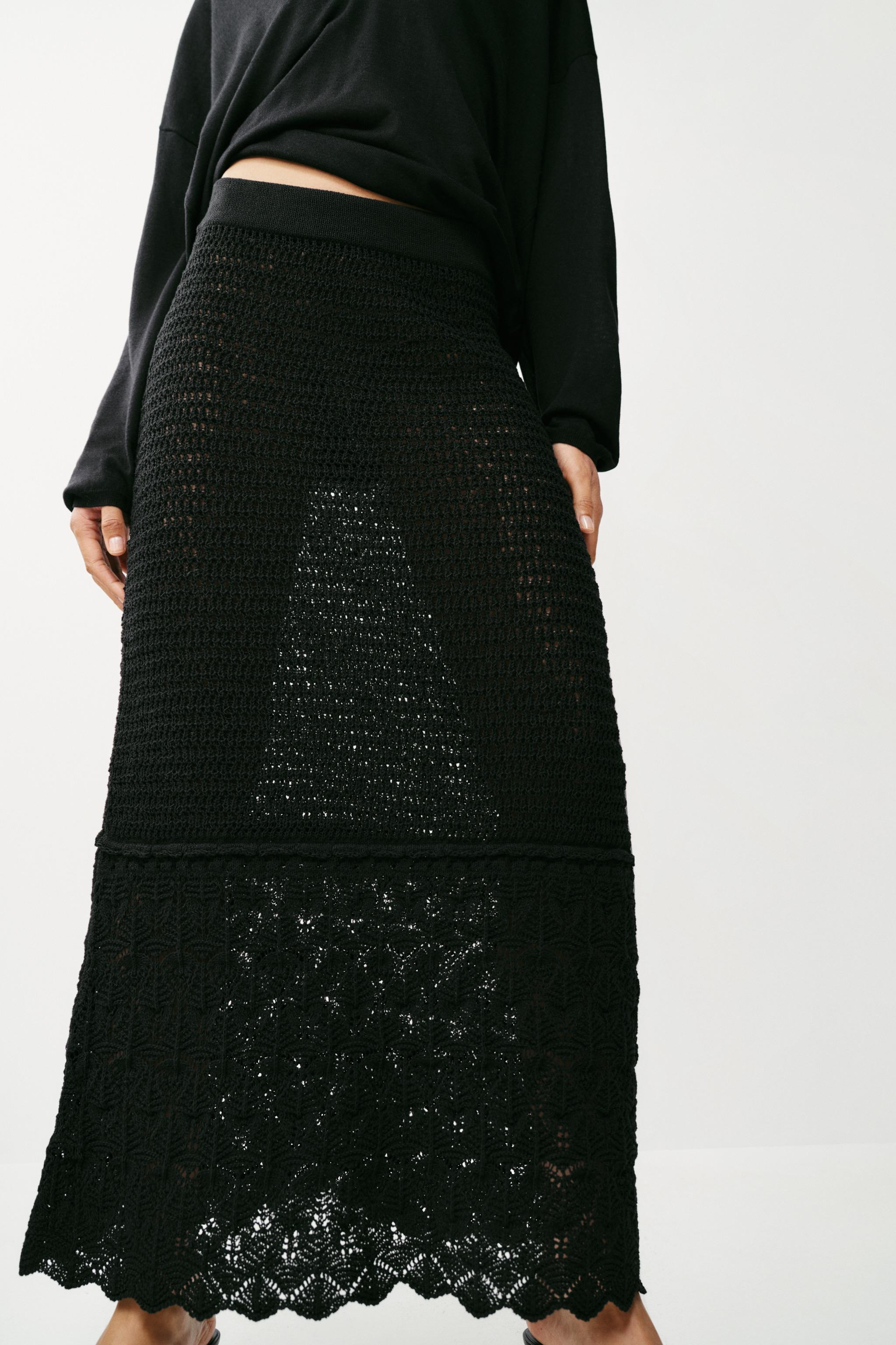 POINTELLE KNIT MAXI SKIRT | Zara UK