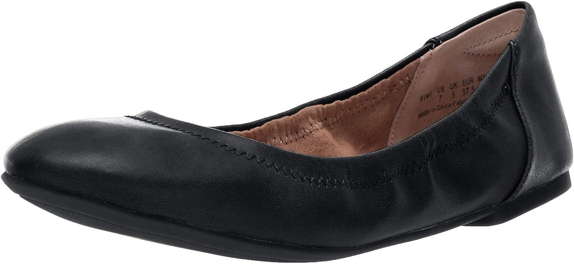 Amazon.com: Amazon Essentials Women's Belice Ballet Flat, Black Faux Leather, 10.5 : Clothing, Sh... | Amazon (US)