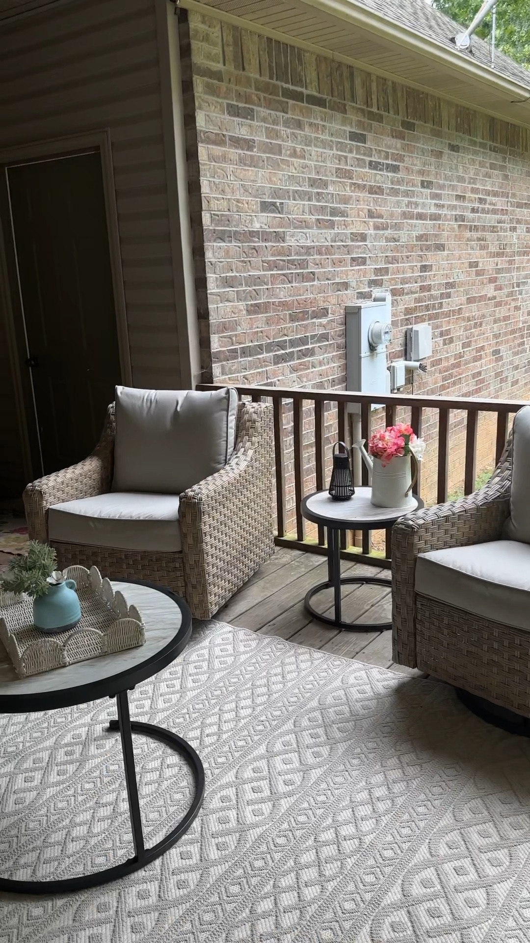 Patio furniture refresh! ✨ Love this new Walmart outdoor furniture set on our back patio! Linking this set here as It goes in & out of stock quickly! Such great quality, sturdy & comfortable! 

#LTKunder50 #LTKSeasonal #LTKFind