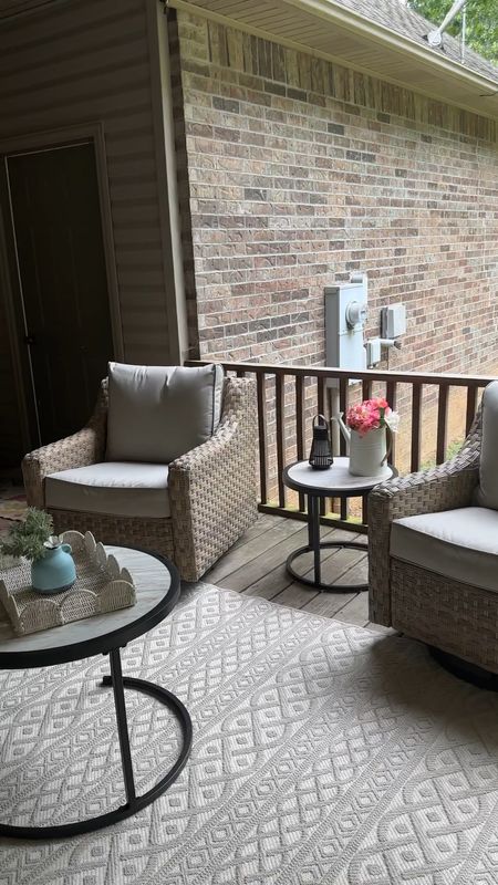 Patio furniture refresh! ✨ Love this new Walmart outdoor furniture set on our back patio! Linking this set here as It goes in & out of stock quickly! Such great quality, sturdy & comfortable! 

#LTKunder50 #LTKSeasonal #LTKFind