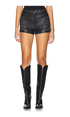 Understated Leather Reflection Shorts in Black from Revolve.com | Revolve Clothing (Global)