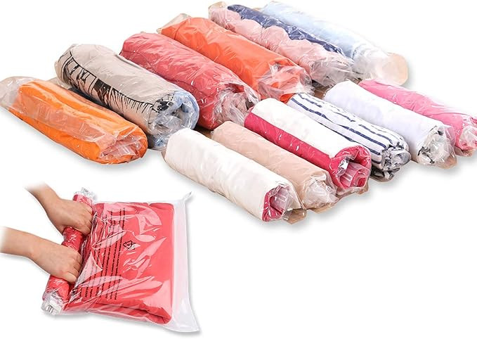 VacBest Compression Bags, Travel Space Saver Bags for Clothes (12 Travel) | Amazon (US)