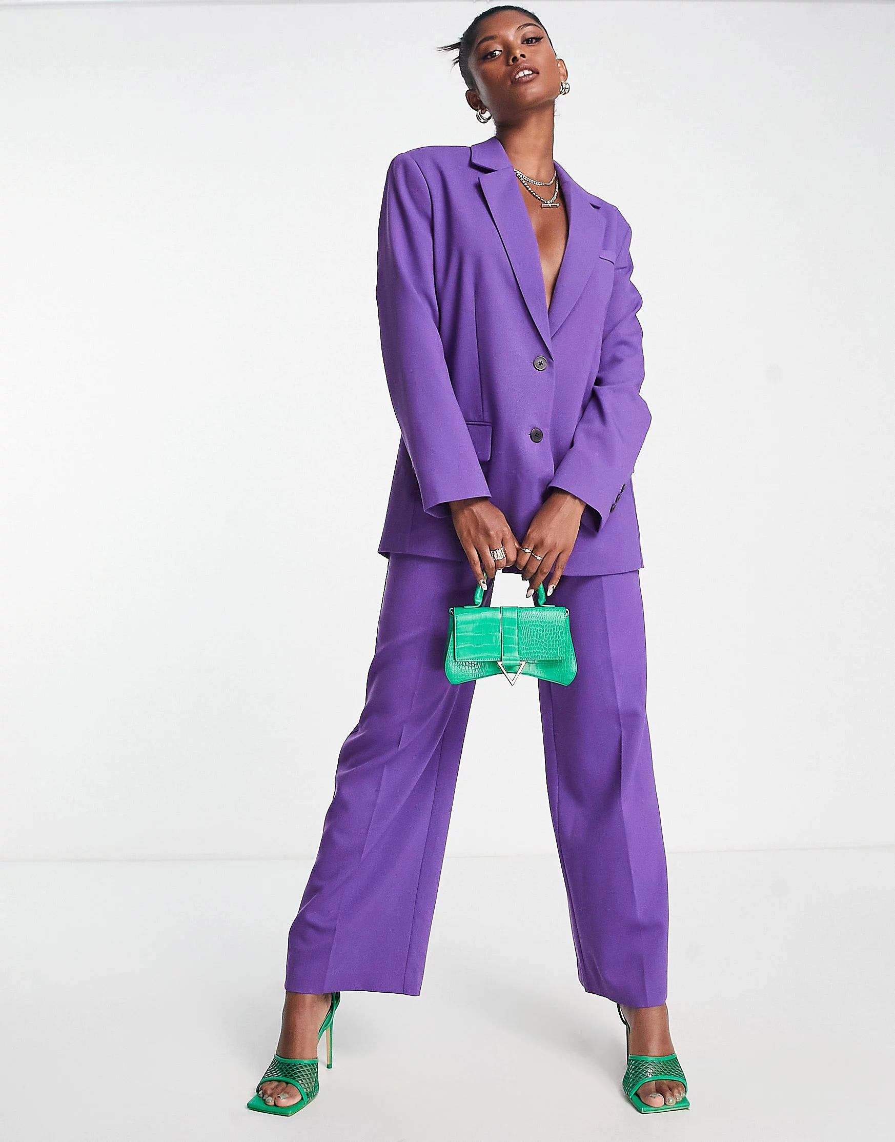 ASOS DESIGN - Pantalon de costume décontracté - Violet | ASOS (Global)