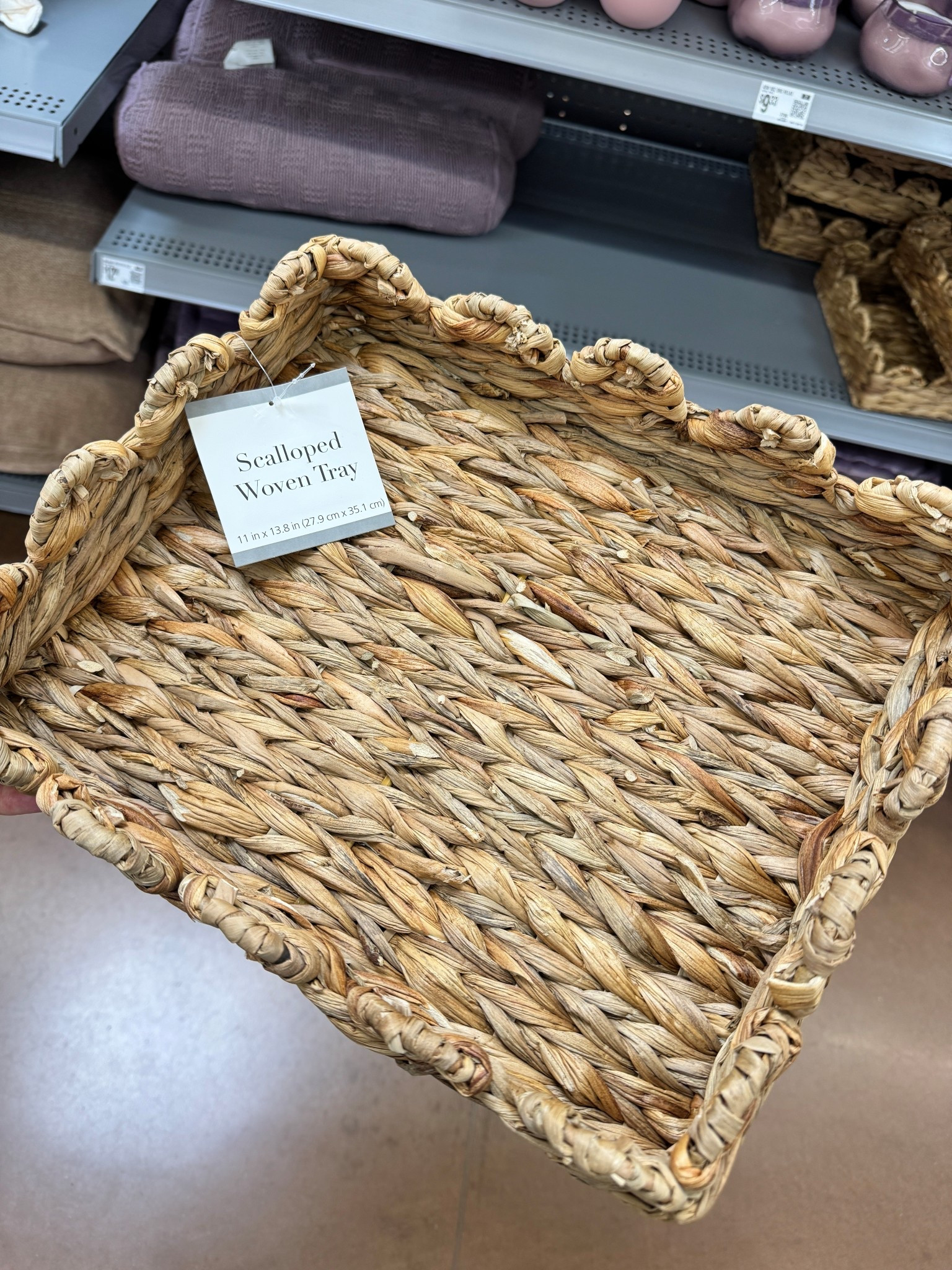 Scallop decor is here to stay in my opinion! This is the cutest woven tray. Perfect for a coffee table and just under $15. 🩷

#LTKHome