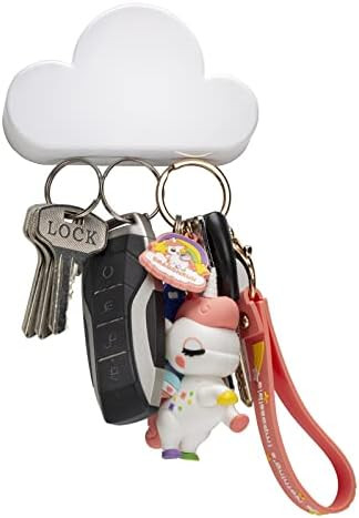 TWONE White Cloud Magnetic Wall Key Holder - Easy to Mount - Powerful Magnets Keep Keychains and ... | Amazon (US)