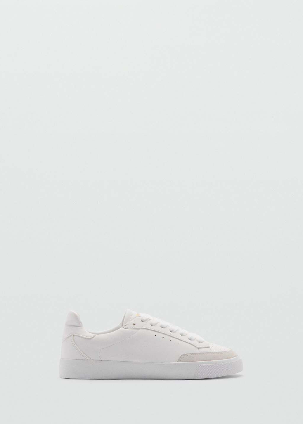 Leather panel sneakers - Woman | MANGO USA | MANGO (US)