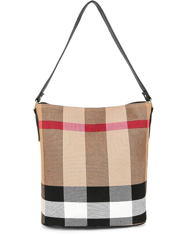 JOTHIN Tote Bag for Women Designer Handbags Canvas Plaid Purses and Handbags Bucket Bag Shoulder ... | Amazon (US)