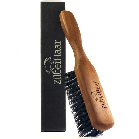ZilberHaar Regular Beard Brush — Soft Boar Bristles — Beard grooming brush for men — Straightens and | Walmart (US)