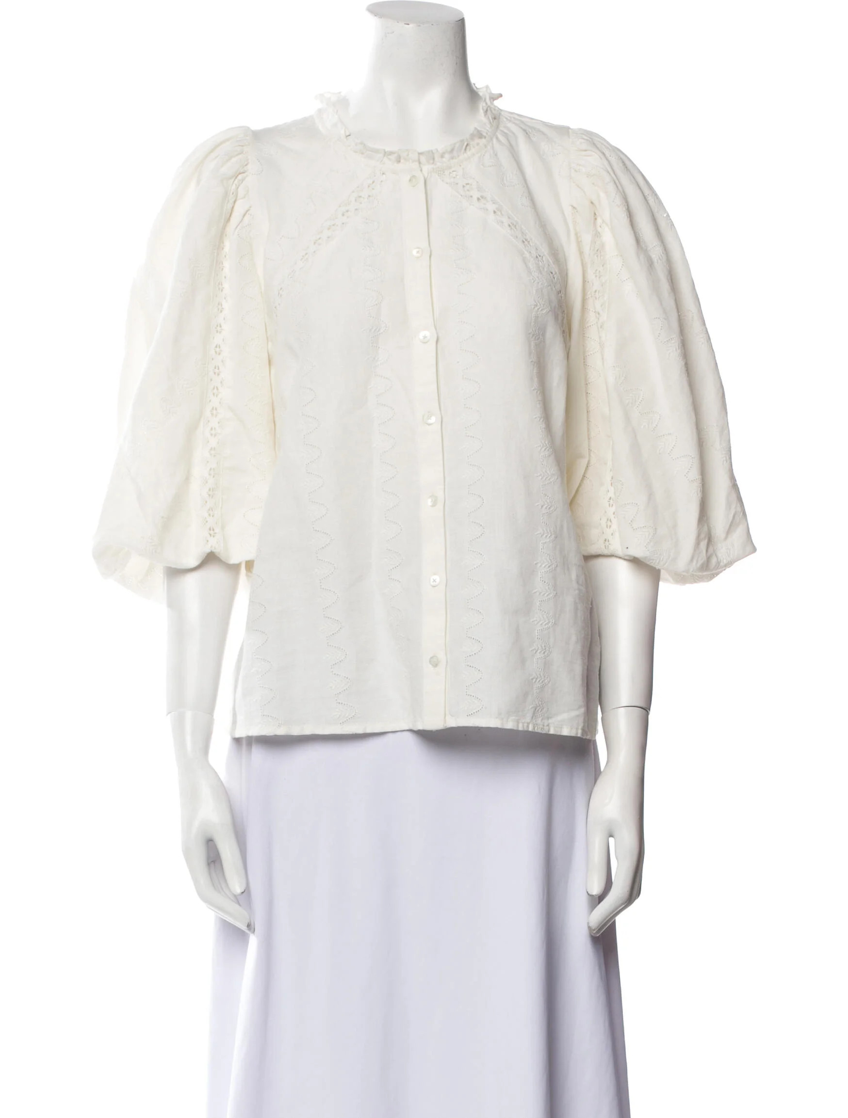 Linen Crew Neck Blouse | The RealReal