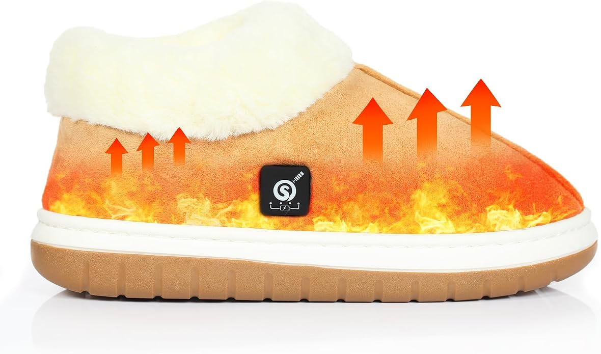 SAVIOR HEAT Heated Slippers for Men & Women – Rechargeable Foot Warmers with 3 Heat Settings (1... | Amazon (US)