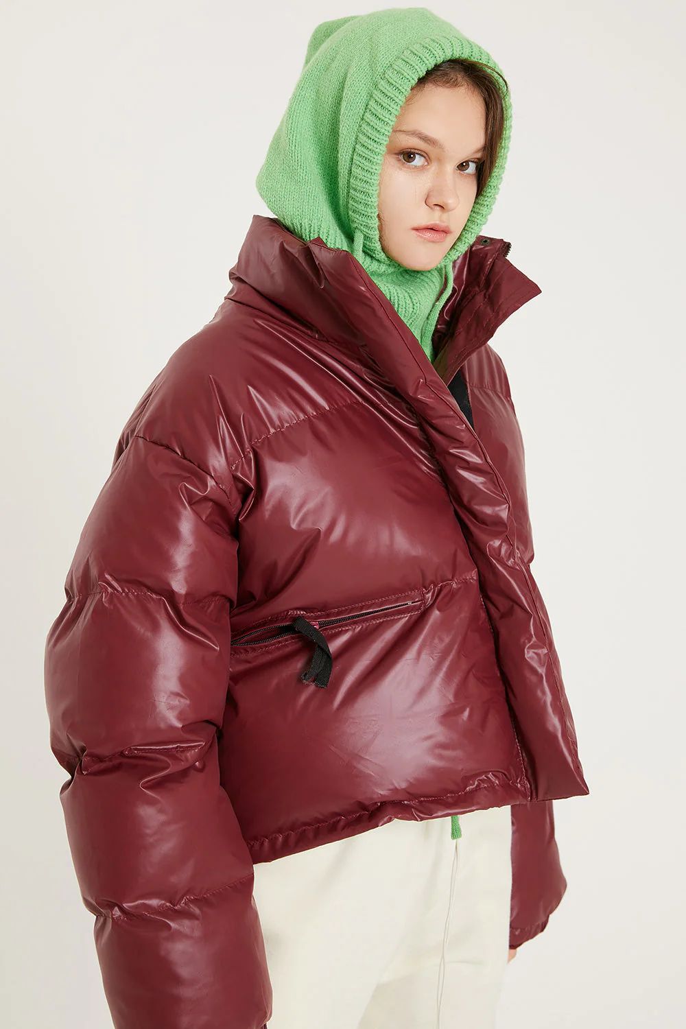 Harlow Faux Leather Puffer Jacket | Storets (Global)