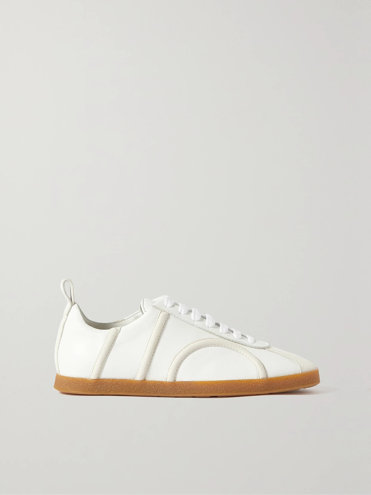 TOTEME - Leather And Suede Sneakers - Off-white | NET-A-PORTER (US)