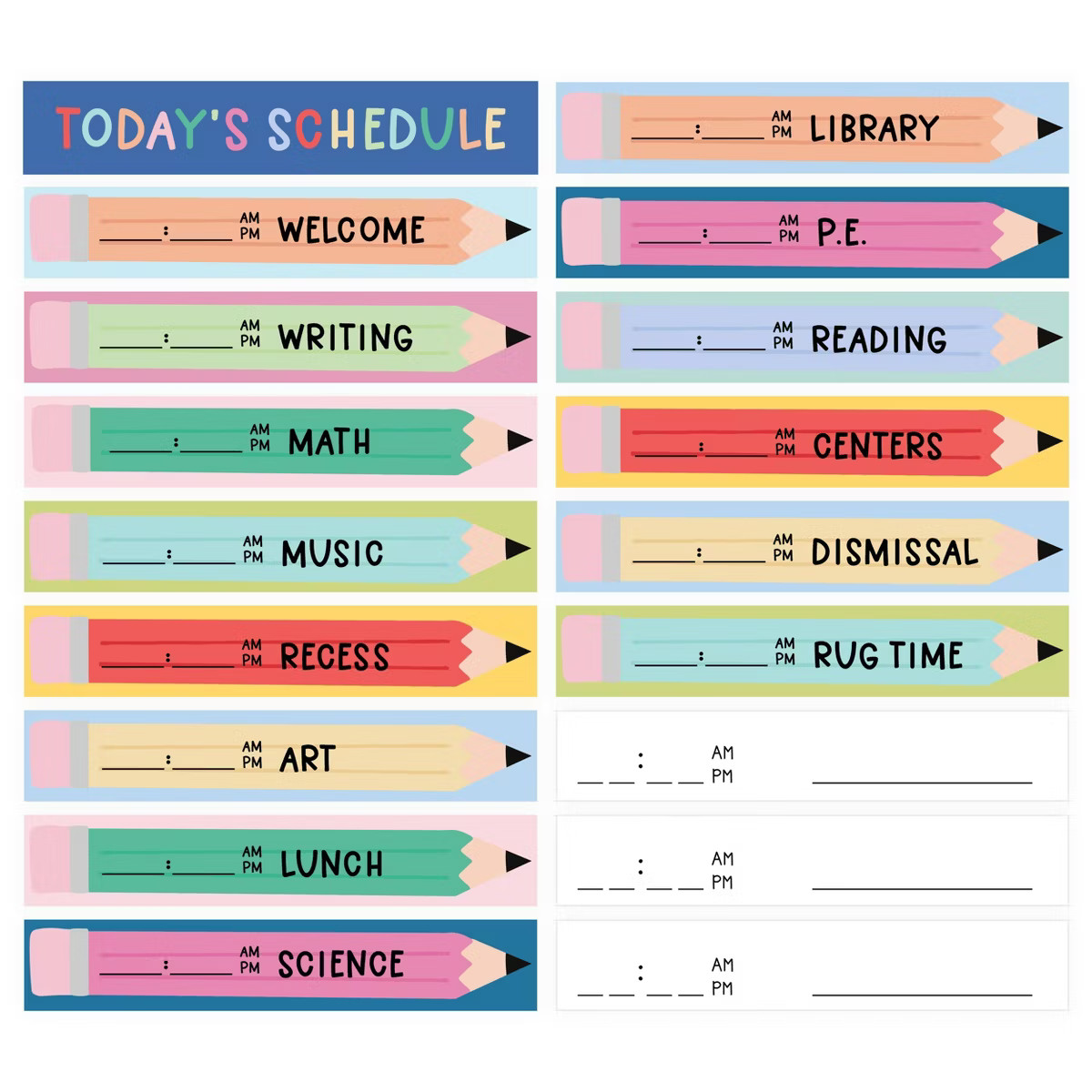 Pippi Post Class Schedule Bulletin Board Kit, Teacher Supplies | Target