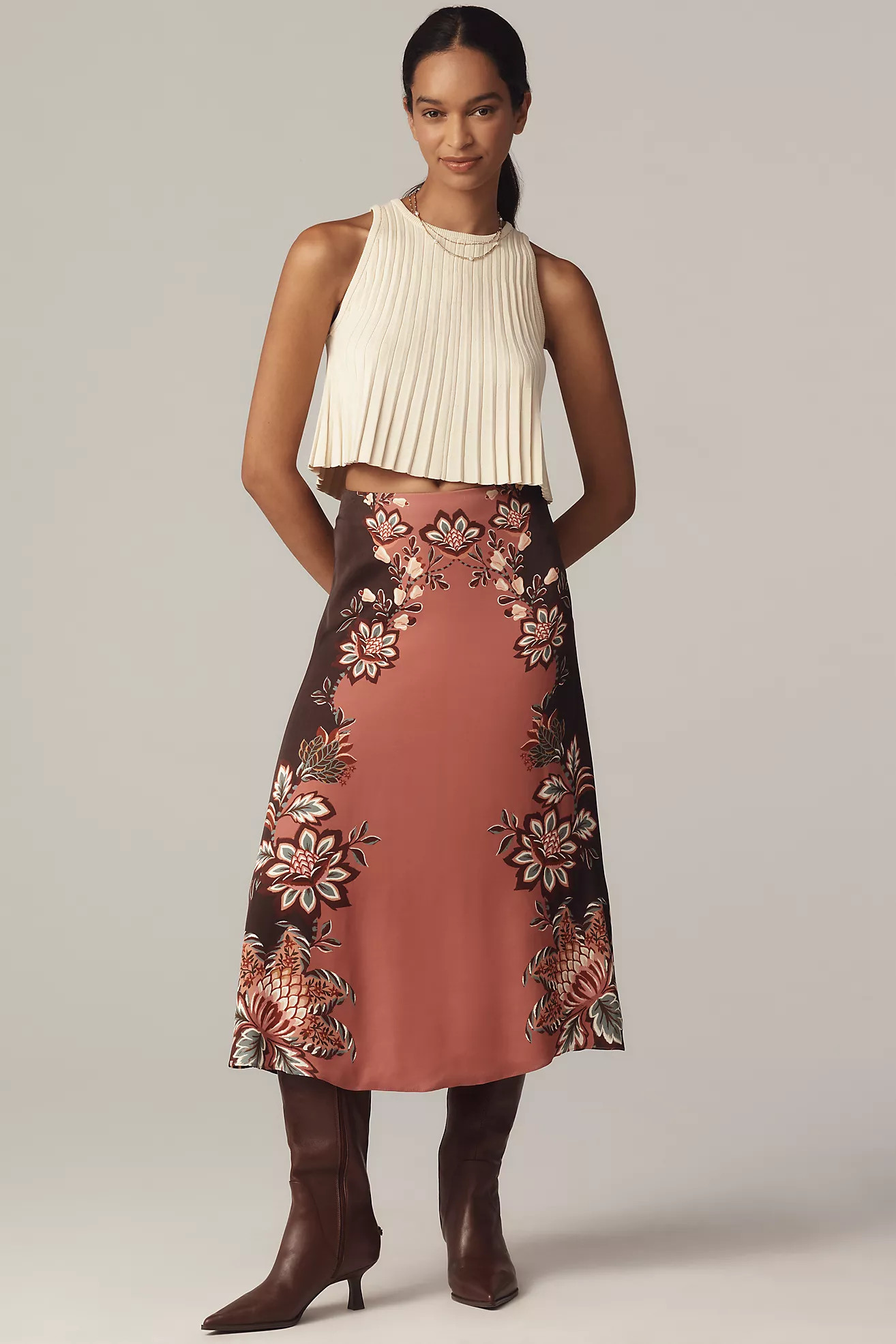 Farm Rio Printed Slip Maxi Skirt | Anthropologie (US)