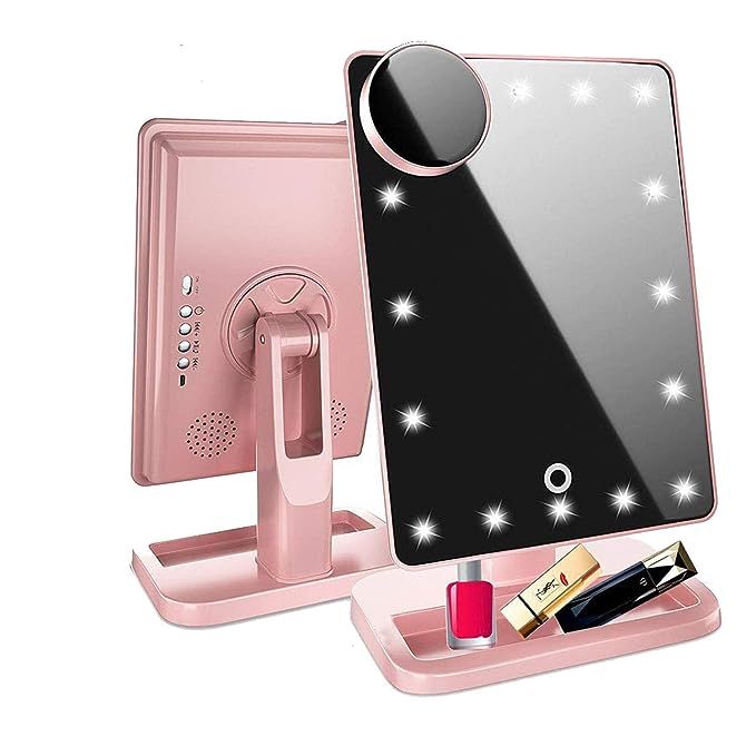 Hansong Vanity Makeup Mirror with Lights Bluetooth,Lighted Mirror with 20 LEDs, Touch Screen Wire... | Amazon (US)