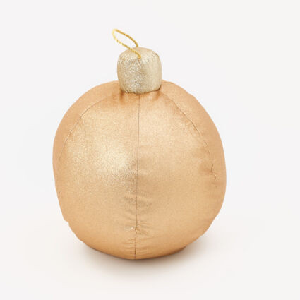 Gold Tone Bauble Plush Cushion 50x40cm | TK Maxx