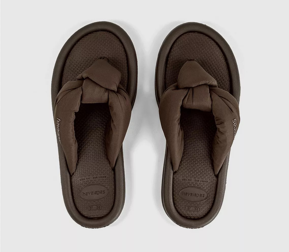 Havaianas Over Puffed Flip Flops Brown - Women\u2019s Sandals | Office Shoes (UK)