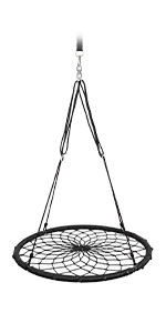 SereneLife Spider Web Tree Saucer Swing - Netted Webbed Seat for Grip and Comfort - Hanging Tree ... | Amazon (US)