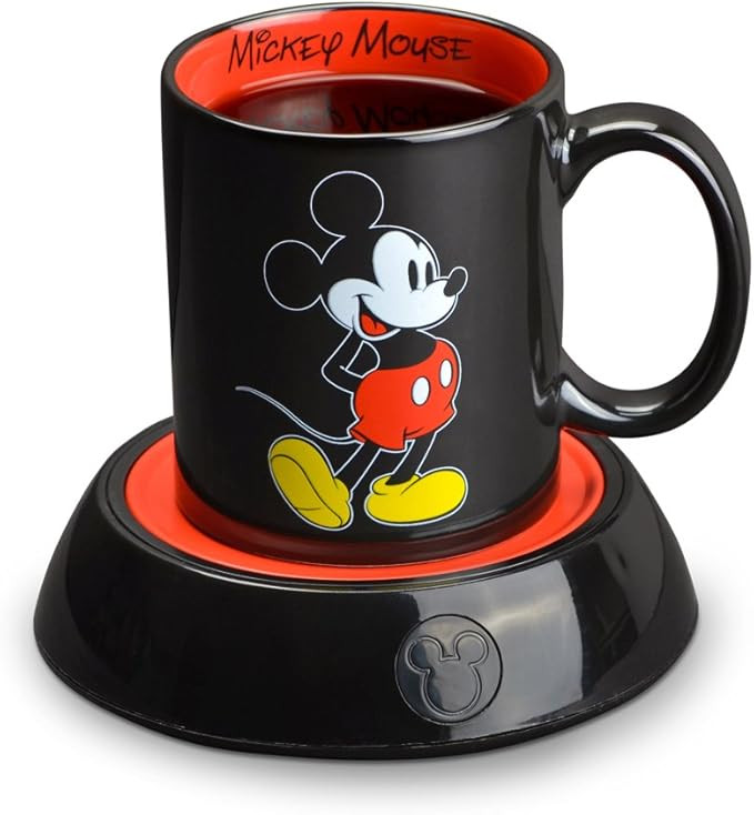 Disney Mickey Mouse Mug Warmer with 12 oz Mug by Select Brands - Coffee Cup Warmer with Ceramic M... | Amazon (US)