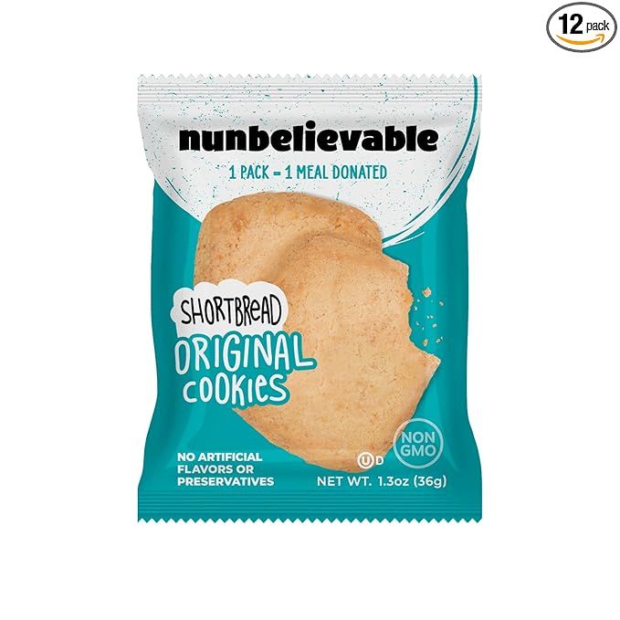 Nunbelievable Original Shortbread Cookies | Non GMO Soft Butter Cookies | No Artificial Flavors &... | Amazon (US)