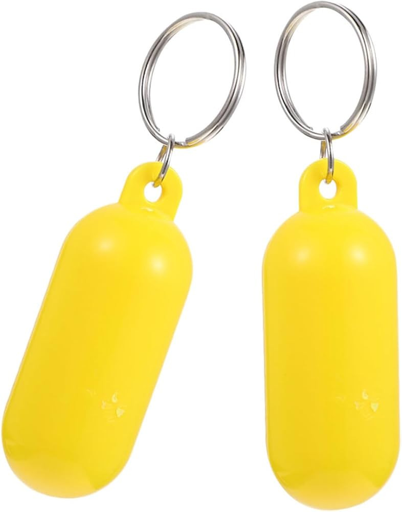 2pcs Yellow Floating Keychain Beach Oval Hollow Plastic Surfboard Pendant for Boat and Outdoor Us... | Amazon (US)