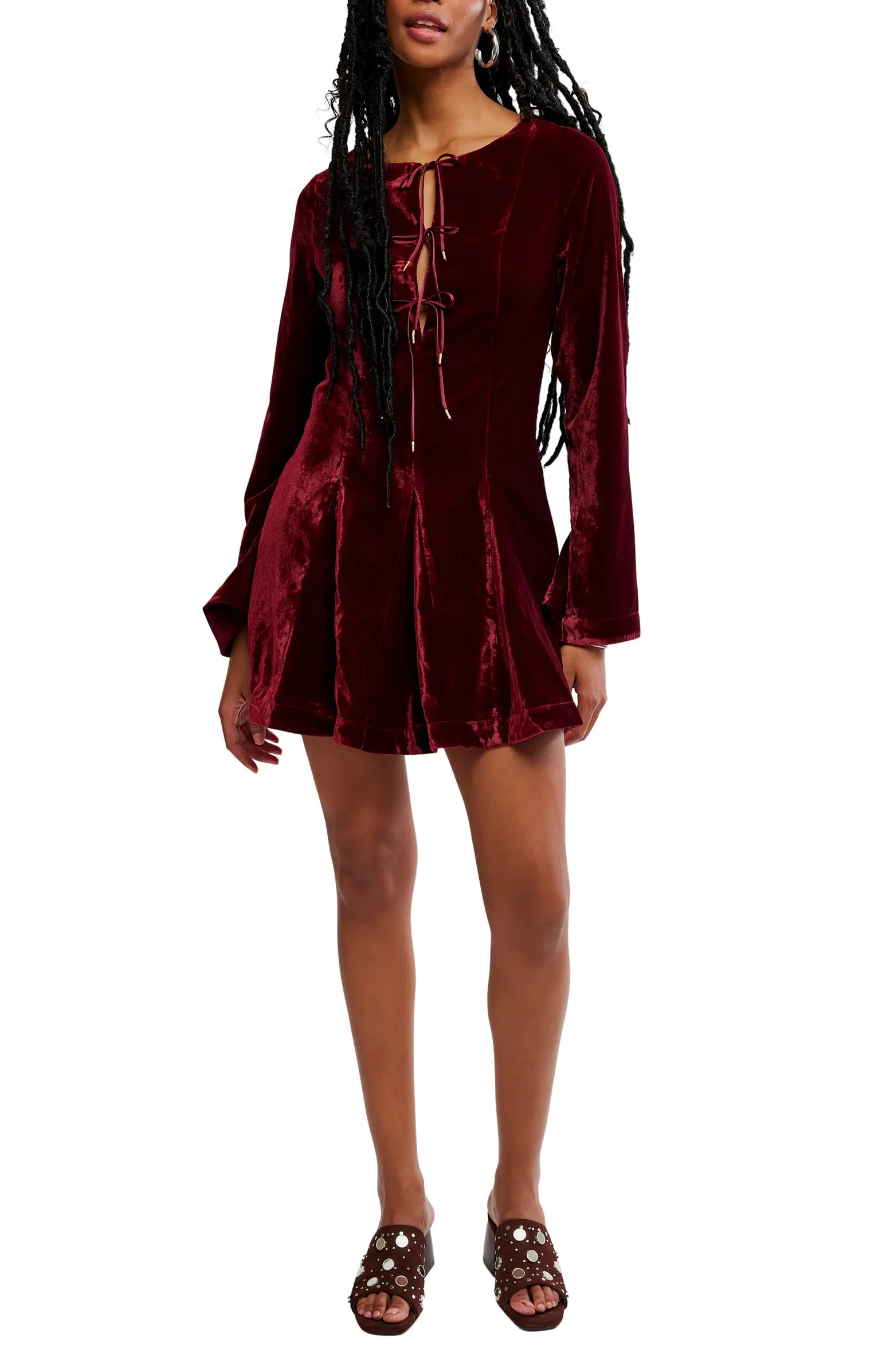 Free People Linney Velvet Minidress | Nordstrom | Nordstrom