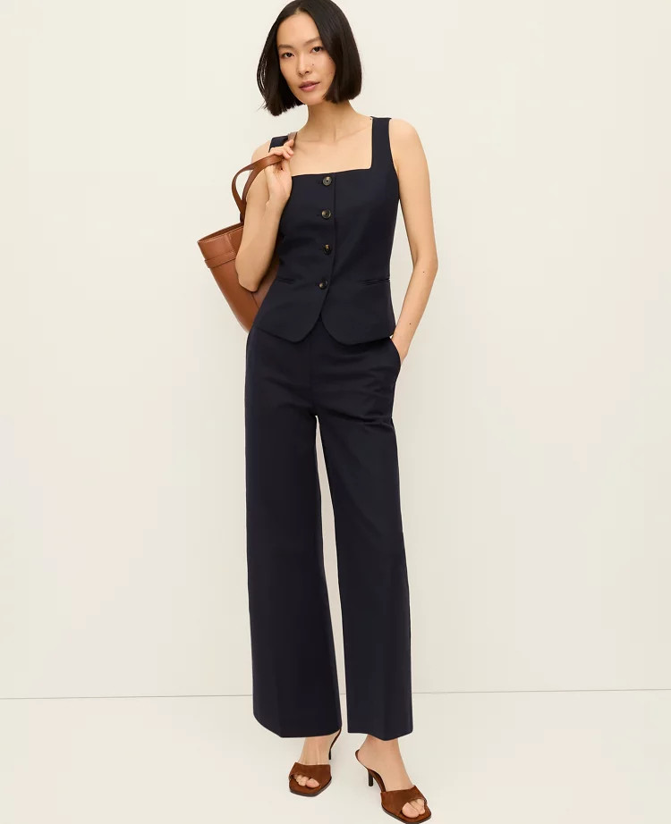 The High Rise Everyday Ankle Pant in Doubleweave | Ann Taylor