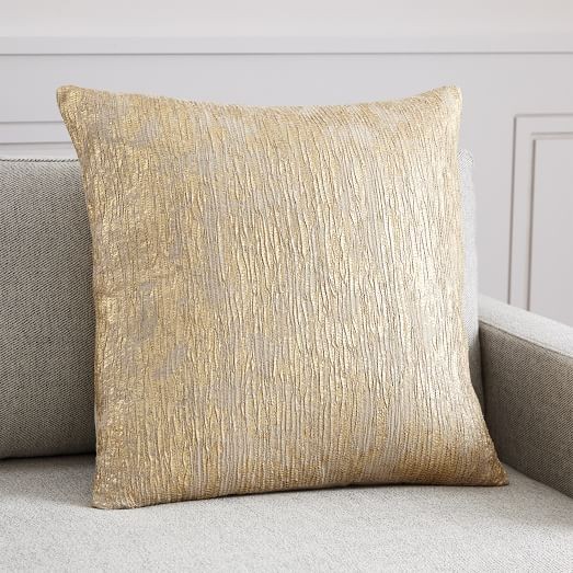 Metallic Striations Pillow Cover | West Elm (US)