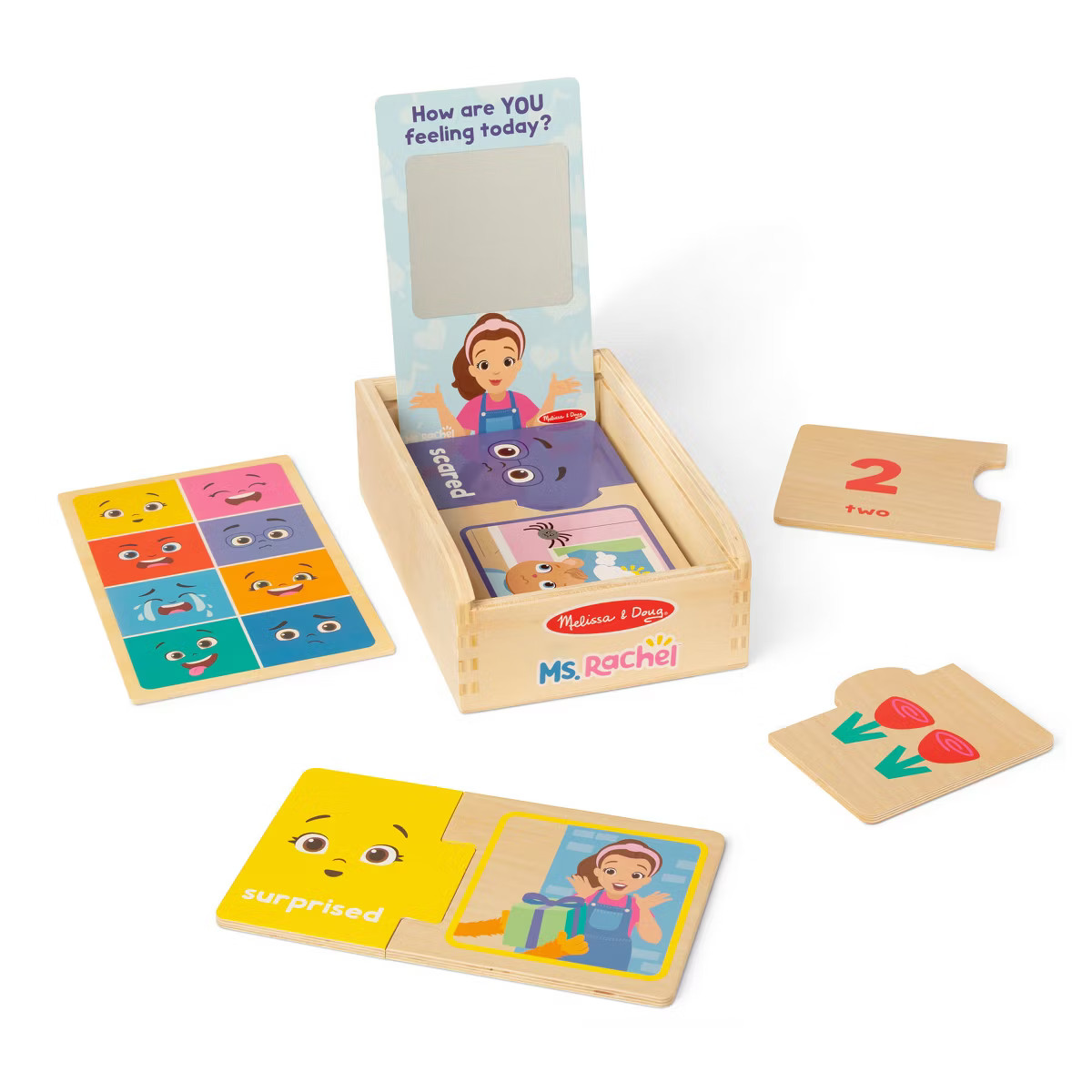 Melissa & Doug Ms. Rachel Big Feelings Puzzles - 16pc: Educational Wooden Toy for Emotional & Sen... | Target