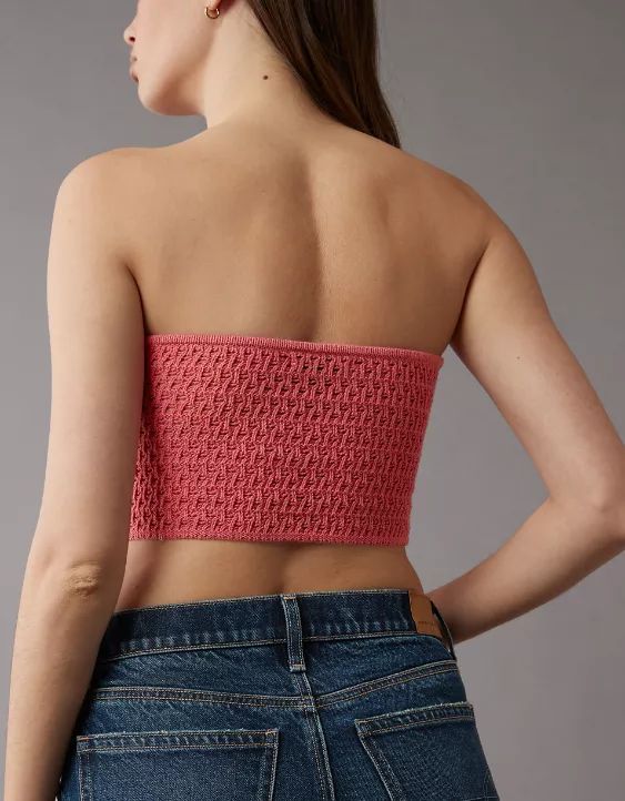 AE Cinch Front Crochet Tube Top | American Eagle Outfitters (US & CA)