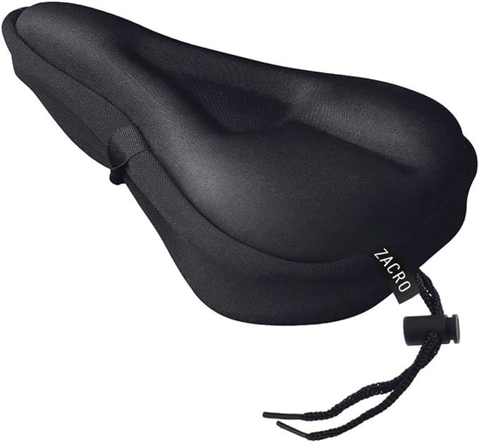 Zacro Gel Bike Seat Cover- BS031 Extra Soft Gel Bicycle Seat - Bike Saddle Cushion with Water&Dus... | Amazon (US)