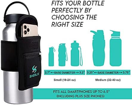 Gym Water Bottle Pouch -18-40 oz Water Bottle Holder for Running, Walking, Workout - Cell Phone H... | Amazon (US)