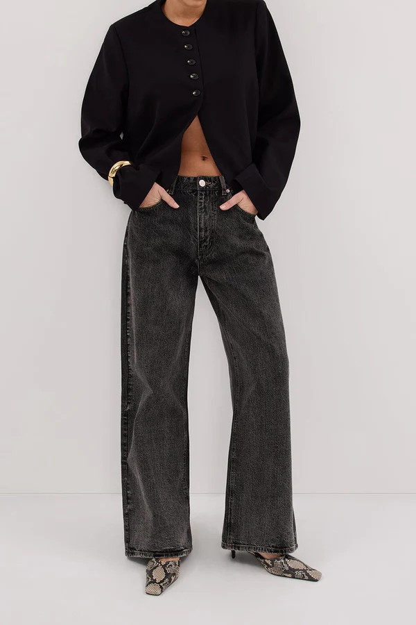 REAGAN 2.0 WASHED BLACK SLOUCHY JEAN | DISSH