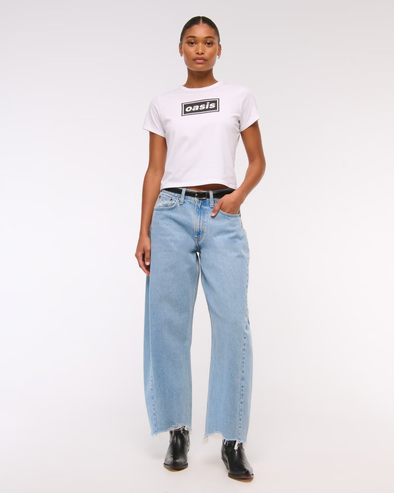 Curve Love Mid Rise Barrel Jean | Abercrombie & Fitch (UK)