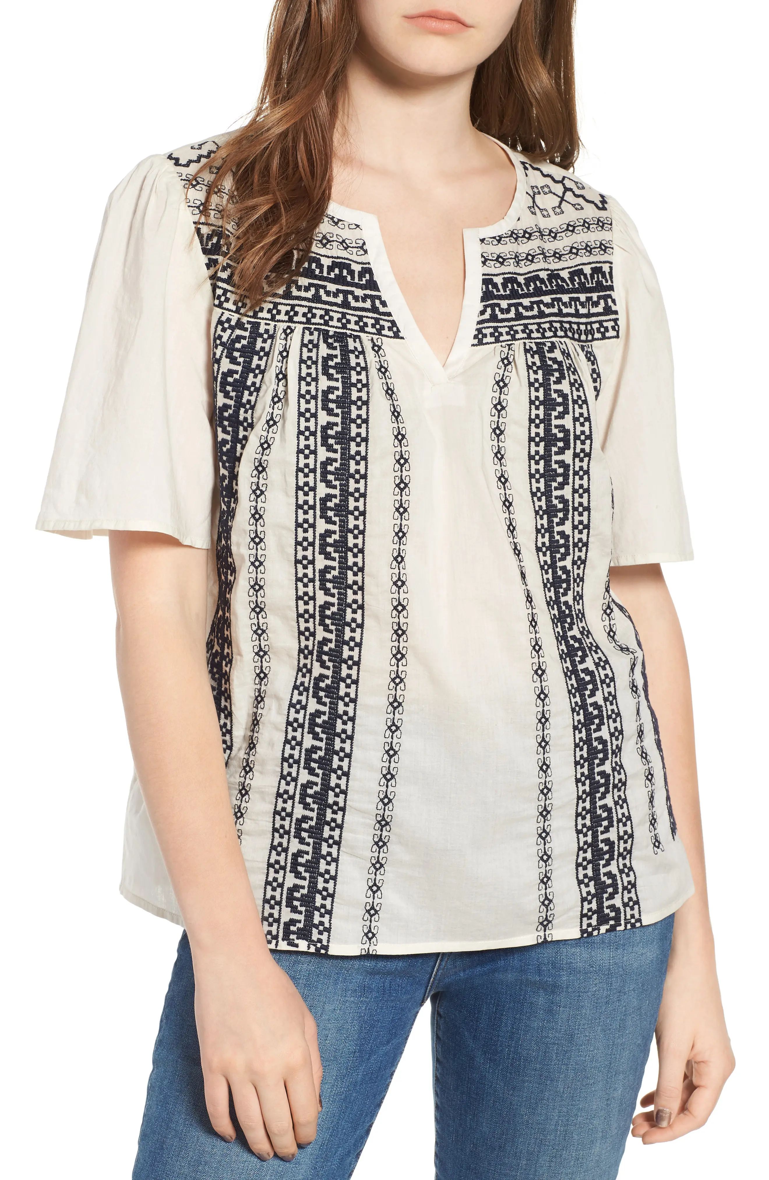 Hinge Embroidered Top | Nordstrom